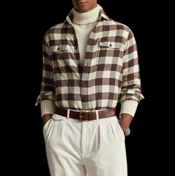 🔥Polo Ralph Lauren Classic Fit Checked Twill Workshirt. - Picture 4 of 6